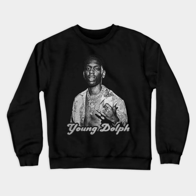 Young Dolph // 90s Aesthetic Design Crewneck Sweatshirt by Knockbackhaunt